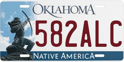 OK license plate 582ALC