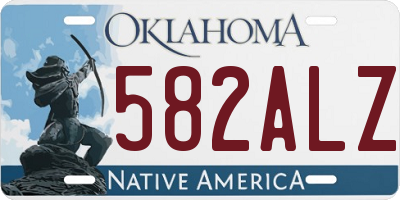 OK license plate 582ALZ