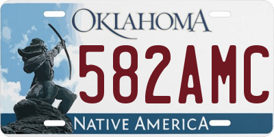 OK license plate 582AMC