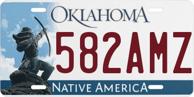 OK license plate 582AMZ