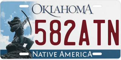 OK license plate 582ATN