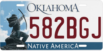 OK license plate 582BGJ