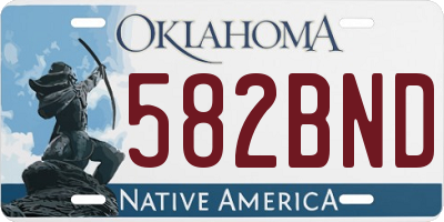 OK license plate 582BND