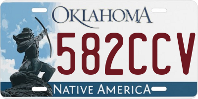 OK license plate 582CCV