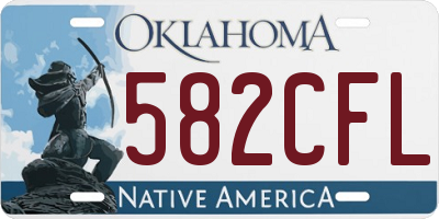OK license plate 582CFL