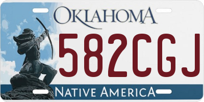 OK license plate 582CGJ