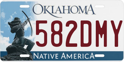 OK license plate 582DMY