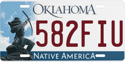 OK license plate 582FIU