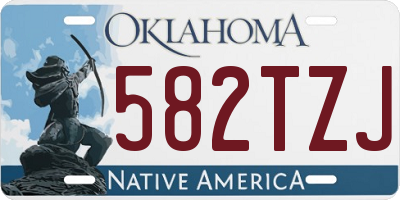 OK license plate 582TZJ