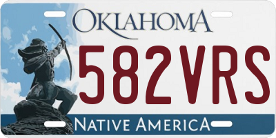 OK license plate 582VRS