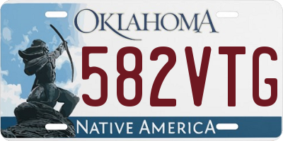 OK license plate 582VTG