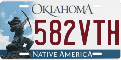 OK license plate 582VTH