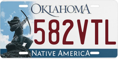 OK license plate 582VTL