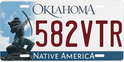 OK license plate 582VTR