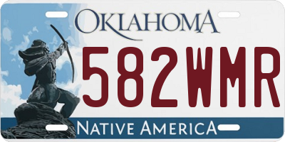 OK license plate 582WMR