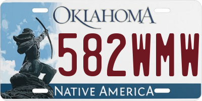 OK license plate 582WMW