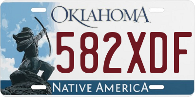 OK license plate 582XDF