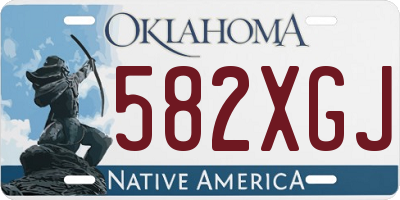 OK license plate 582XGJ