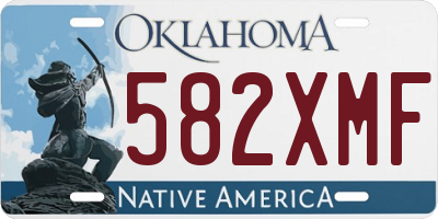 OK license plate 582XMF