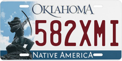 OK license plate 582XMI