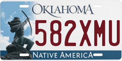 OK license plate 582XMU