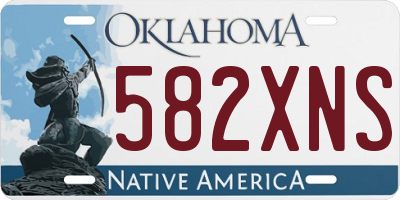 OK license plate 582XNS