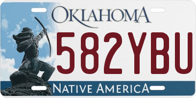 OK license plate 582YBU