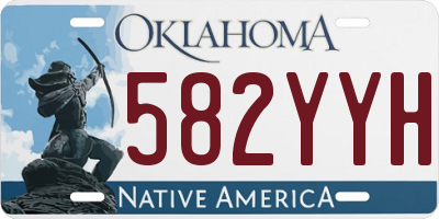 OK license plate 582YYH