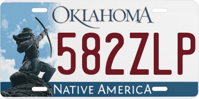 OK license plate 582ZLP
