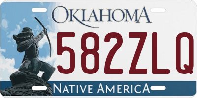 OK license plate 582ZLQ
