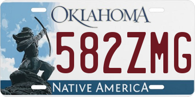 OK license plate 582ZMG