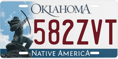 OK license plate 582ZVT