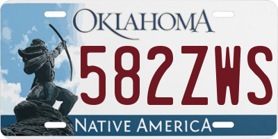 OK license plate 582ZWS