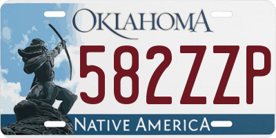 OK license plate 582ZZP