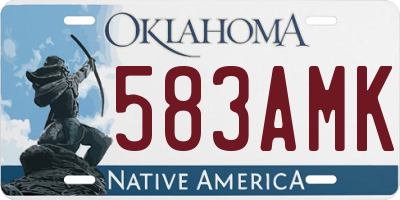 OK license plate 583AMK