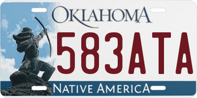 OK license plate 583ATA