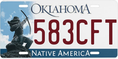 OK license plate 583CFT