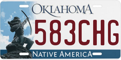 OK license plate 583CHG