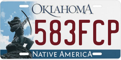OK license plate 583FCP
