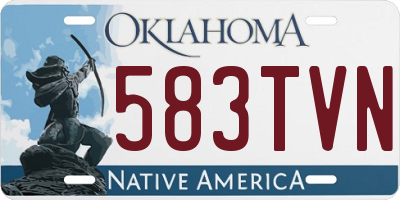 OK license plate 583TVN