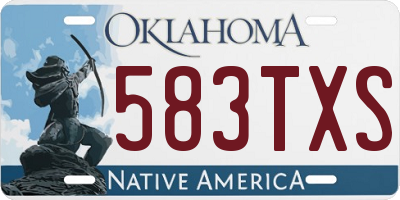 OK license plate 583TXS