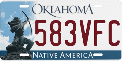 OK license plate 583VFC