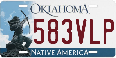 OK license plate 583VLP