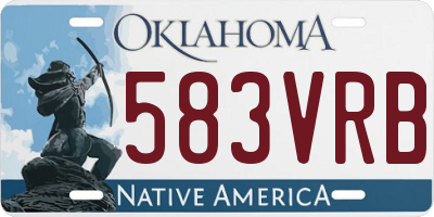 OK license plate 583VRB