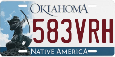 OK license plate 583VRH