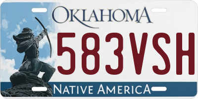 OK license plate 583VSH