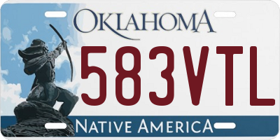 OK license plate 583VTL