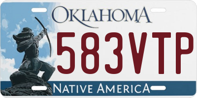 OK license plate 583VTP