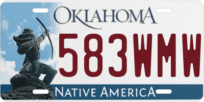 OK license plate 583WMW