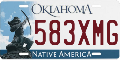 OK license plate 583XMG